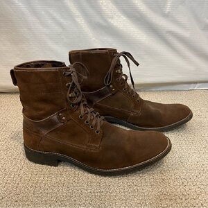 The Rail Leather Lace Up Boots Brown Men’s Size 45 US 12 Heeled Mid Calf ,